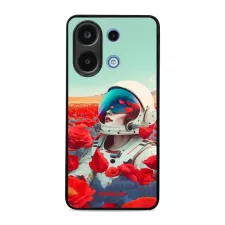 obrázek produktu Prémiový lesklý kryt Glossy na mobil Xiaomi Redmi Note 13 4G - G001G Astronautka v květech