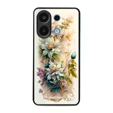 obrázek produktu Prémiový lesklý kryt Glossy na mobil Xiaomi Redmi Note 13 4G - G014G Krémové květy