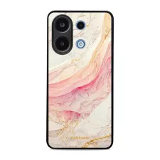 obrázek produktu Prémiový lesklý kryt Glossy na mobil Xiaomi Redmi Note 13 4G - G027G - Růžový a zlatavý mramor