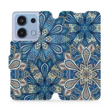 obrázek produktu Flip pouzdro na mobil Xiaomi Redmi Note 13 4G - V108P Modré mandala květy