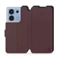 obrázek produktu Flip pouzdro Soft Touch na mobil Xiaomi Redmi Note 13 4G - Bordové & Černé