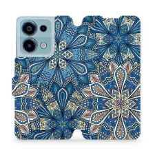 obrázek produktu Flip pouzdro na mobil Xiaomi Redmi Note 13 Pro 4G / Poco M6 Pro 4G - V108P Modré mandala květy