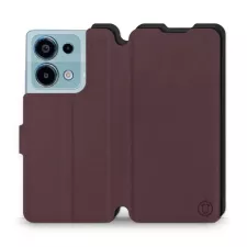 obrázek produktu Flip pouzdro Soft Touch na mobil Xiaomi Redmi Note 13 Pro 4G / Poco M6 Pro 4G - Bordové & Černé