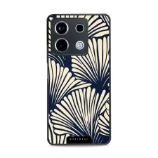 obrázek produktu Prémiový lesklý kryt Glossy - Xiaomi Redmi Note 13 Pro 5G / Poco X6 5G - GA41G Béžové květy na modré