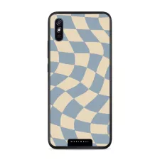 obrázek produktu Prémiový lesklý kryt Glossy - Xiaomi Redmi 9A / 9AT - GA59G Modrá a béžová šachovnice