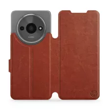 obrázek produktu Knížkové flip pouzdro - Xiaomi Redmi A3 - C_BRP Brown&Orange