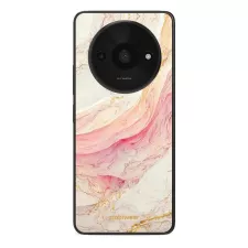 obrázek produktu Prémiový lesklý kryt Glossy - Xiaomi Redmi A3 - G027G - Růžový a zlatavý mramor