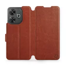 obrázek produktu Knížkové flip pouzdro - Xiaomi Redmi 13 - C_BRP Brown&Orange