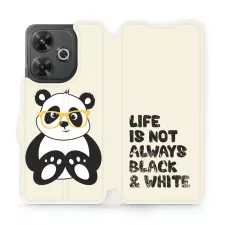 obrázek produktu Knížkové flip pouzdro - Xiaomi Redmi 13 - M041S Panda - life is not