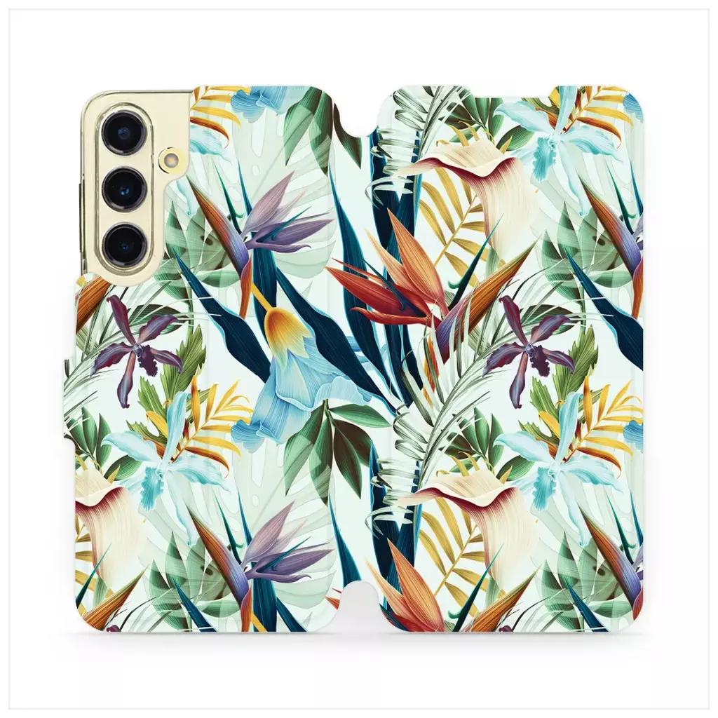 Obrázek produktu Knížkové flip pouzdro - Samsung Galaxy S24 FE - M071P Flóra