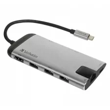 obrázek produktu VERBATIM USB hub MULTIPORT USB-C / 3x USB 3.0 / HDMI / SDHC / MICROSDHC / RJ45