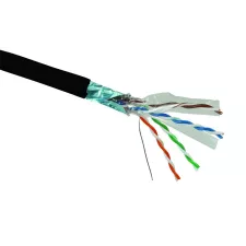 obrázek produktu Solarix Kabel FTP PE drát c6 venkovní, 500m/špulka černý, SXKD-6-FTP-PE