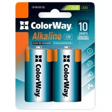 obrázek produktu Colorway alkalická baterie D/LR20/ 1.5V/ 2ks v balení/ blistr