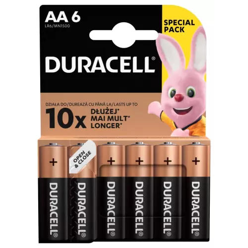 obrázek produktu Duracell Basic alkalická baterie 6 ks (AA)