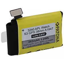 obrázek produktu PATONA baterie pro chytré hodinky Apple Watch 3 GPS 262mAh A1847 38mm