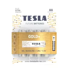 obrázek produktu TESLA GOLD+ alkalická baterie AA (LR06, tužková, blister) 4 ks