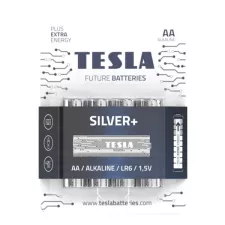 obrázek produktu TESLA SILVER+ alkalická baterie AA (LR06, tužková, blister) 4 ks