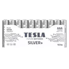 obrázek produktu TESLA SILVER+ alkalická baterie AAA (LR03, mikrotužková, fólie) 10 ks