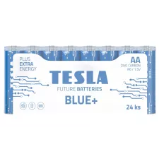 obrázek produktu TESLA BLUE+ Zinc Carbon baterie AA (R06, tužková, fólie) 24 ks