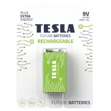 obrázek produktu TESLA RECHARGEABLE+ nabíjecí baterie 9V Ni-MH 250mAh 9V (HR9V, blister) 1 ks