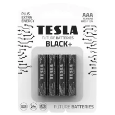 obrázek produktu TESLA BLACK+ alkalická baterie AAA (LR03, mikrotužková, blister) 4 ks