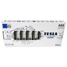 obrázek produktu TESLA SILVER+ alkalická baterie AAA (LR03, mikrotužková, papírová krabička) 10 ks