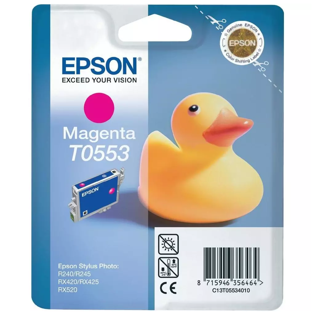 Obrázek produktu Epson inkoustová náplň/ C13T055340/ Stylus Photo R240/ RX 420/ 425/ 520/ Magenta