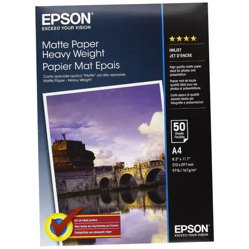 obrázek produktu Epson matte heavy weigh/ 167g/m2/ A4 (50 listů)