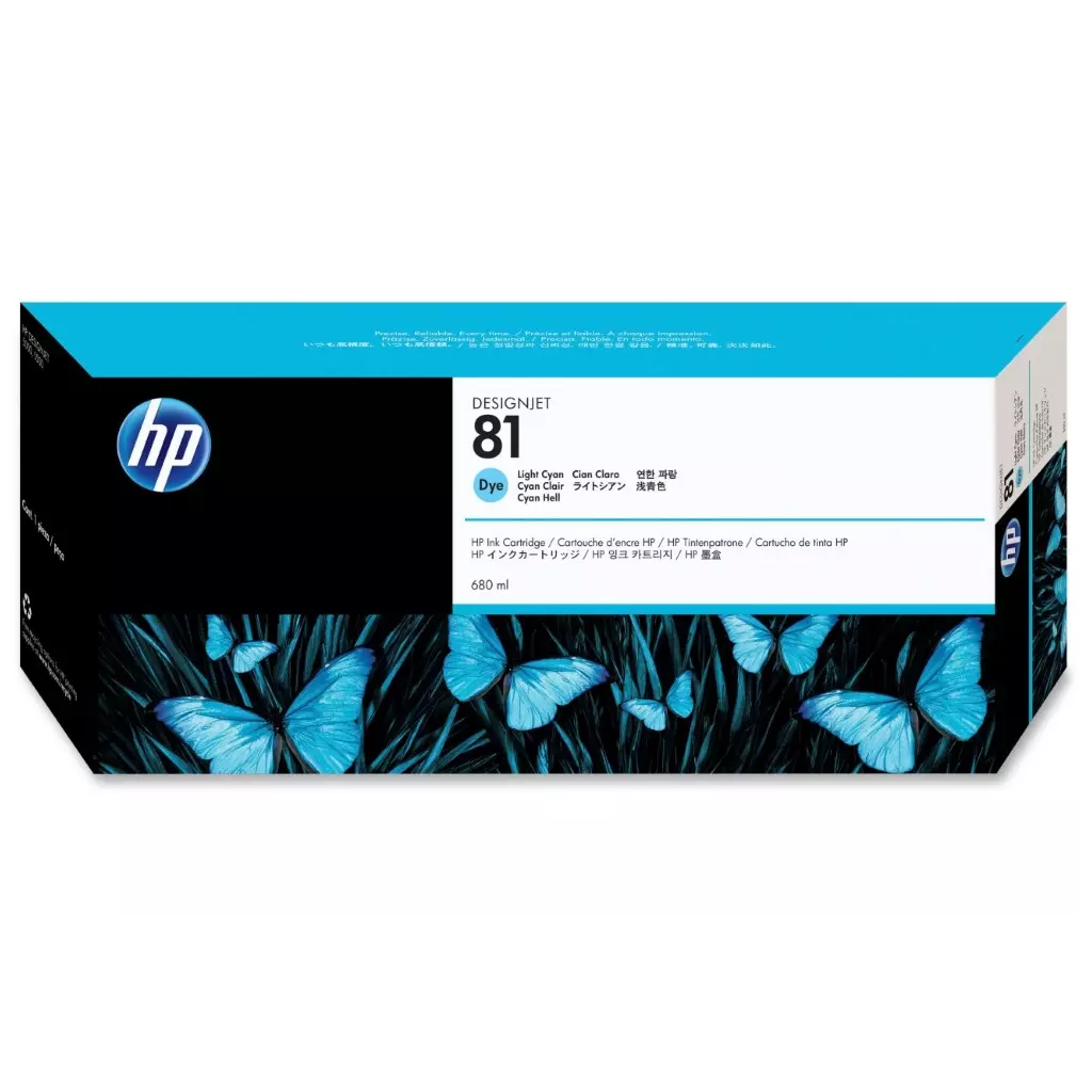Obrázek produktu HP (81) C4934A - ink. náplň light cyan, DesignJet 5000 originál