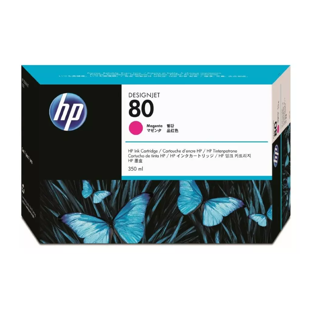 Obrázek produktu HP 80 Purpurová inkoustová kazeta DesignJet, 350 ml
