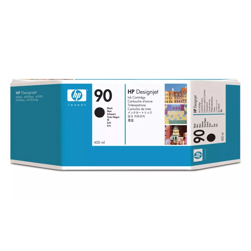 Obrázek produktu HP 90 Černá inkoustová kazeta DesignJet, 400 ml