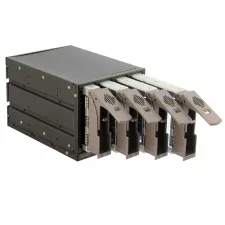 obrázek produktu CHIEFTEC interní box do 5,25" pro 4x SAS/SATA HDD, černý, Hot-Swap, ALU