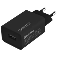 obrázek produktu COLORWAY 1x USB/ síťová nabíječka/ 18W/ Quick Charge/ Černá