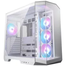 obrázek produktu MSI skříň MAG PANO 100R PZ White/ bez zdroje/ levé a přední sklo/ 4x 120 mm A-RGB fan/ 1x USB-C/ 1x USB3.2/ bílá