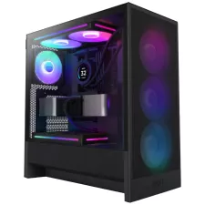 obrázek produktu NZXT skříň H5 Flow RGB edition / 1x360 mm RGB core fan / 1x120mm / USB 3.0 / USB-C 3.1 / průhledná bočnice / mesh /černá