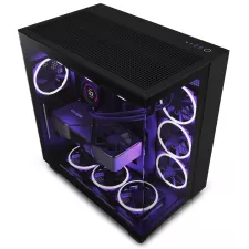 obrázek produktu NZXT skříň H9 Flow dvoukomorová ATX / 4x120mm fan / až 10xfan / perforovaný top / proskl. bočnice, front / černá