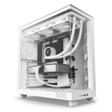 obrázek produktu NZXT skříň H6 Flow dvoukomorová / MidT / 3x120mm fan / 2xUSB 3.2 / USB-C / prosklená bočnice i čelo / bílá