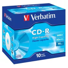 obrázek produktu VERBATIM CD-R90 800MB EP/DL/ 40x/ 90min/ jewel/ 10pack