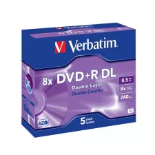 obrázek produktu VERBATIM DVD+R DoubleLayer 8,5GB/ 8x/ Jewel/ 5pack