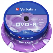 obrázek produktu VERBATIM DVD+R 4,7GB/ 16x/ 25pack/ spindle