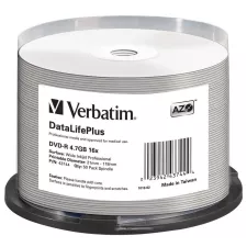 obrázek produktu VERBATIM DVD-R 4,7GB/ 16x/ Profesional printable Non ID/ 50pack/ spindle