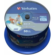 obrázek produktu VERBATIM BD-R Blu-Ray SL DataLife 25GB/ 6x/ printable/ 50pack/ spindle
