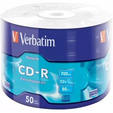 obrázek produktu VERBATIM CD-R 700MB/ 52x/ 80min/ 50pack/ wrap
