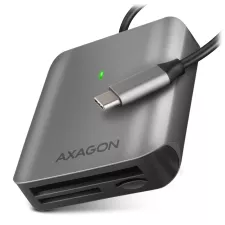 obrázek produktu AXAGON externí čtečka paměťových karet microSD/SD/CF / CRE-S3C / USB-C 3.2 Gen 1 / UHS-II / hliníkové tělo