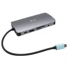 obrázek produktu i-tec dokovací stanice USB-C Metal Nano Dock/ 3x USB 3.1/ 2x USB-C/ DP/ HDMI/ VGA/ LAN/ SD/ PD 100W + zdroj 112W