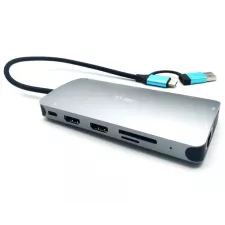 obrázek produktu i-tec dokovací stanice USB 3.0/ USB-C/ TB/ USB-C 3.2/ 4x USB-A/ 2x HDMI/ VGA/ LAN/ micro SD/SD/ PD 100W