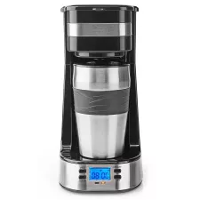 obrázek produktu NEDIS kávovar/ na jeden šálek/ dvoustěnný cestovní hrnek/ kapacita 0,42 l/ časovač/ černý
