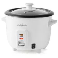 obrázek produktu NEDIS rýžovar/ spotřeba 300 W/ objem 0,6 L/ nepřilnavý povrchy/ vyjímatelná miska/ automatické vypnutí/ bílý