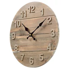obrázek produktu NEDIS nástěnné hodiny/ průměr 300 mm/ dřevo/ hnědo-béžové