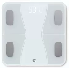 obrázek produktu NEDIS chytrá osobní váha/ Bluetooth/ 16 měřících funkcí/ nosnost 180kg/ Android/ iOS/ ABS/ sklo/ bílá